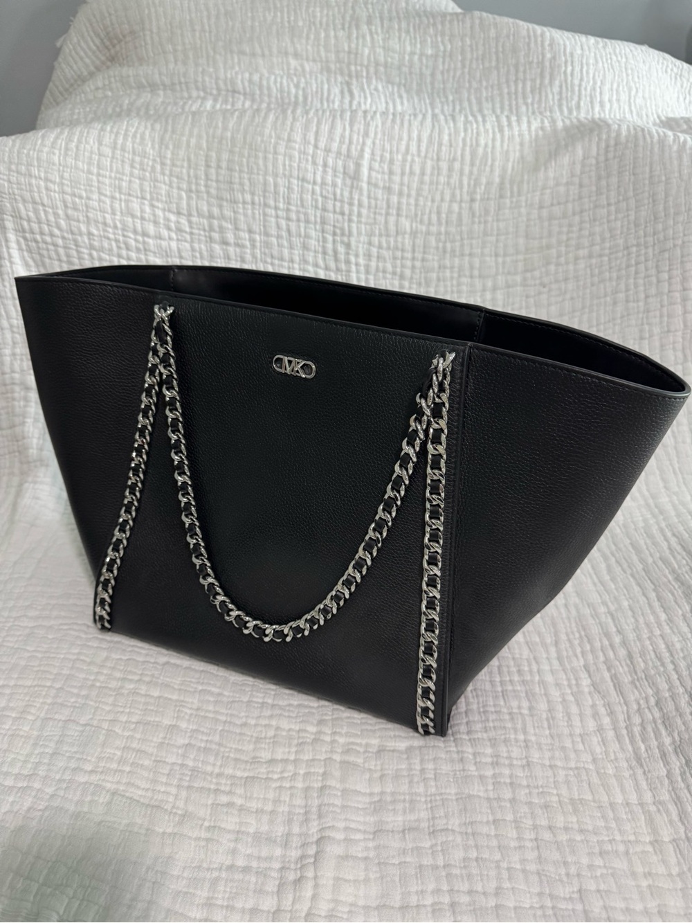 Black Chain-Accent Westley Tote Bag by Michael Kors